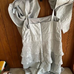 Elegant Silver Layered Dress